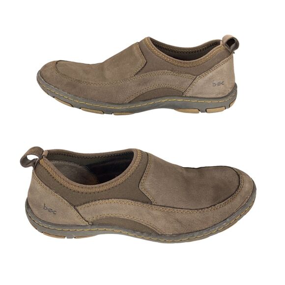 B.O.C by Born Concept Sneakers Mens 7M Brown Leather Comfort Round Toe Slip On - Picture 10 of 11